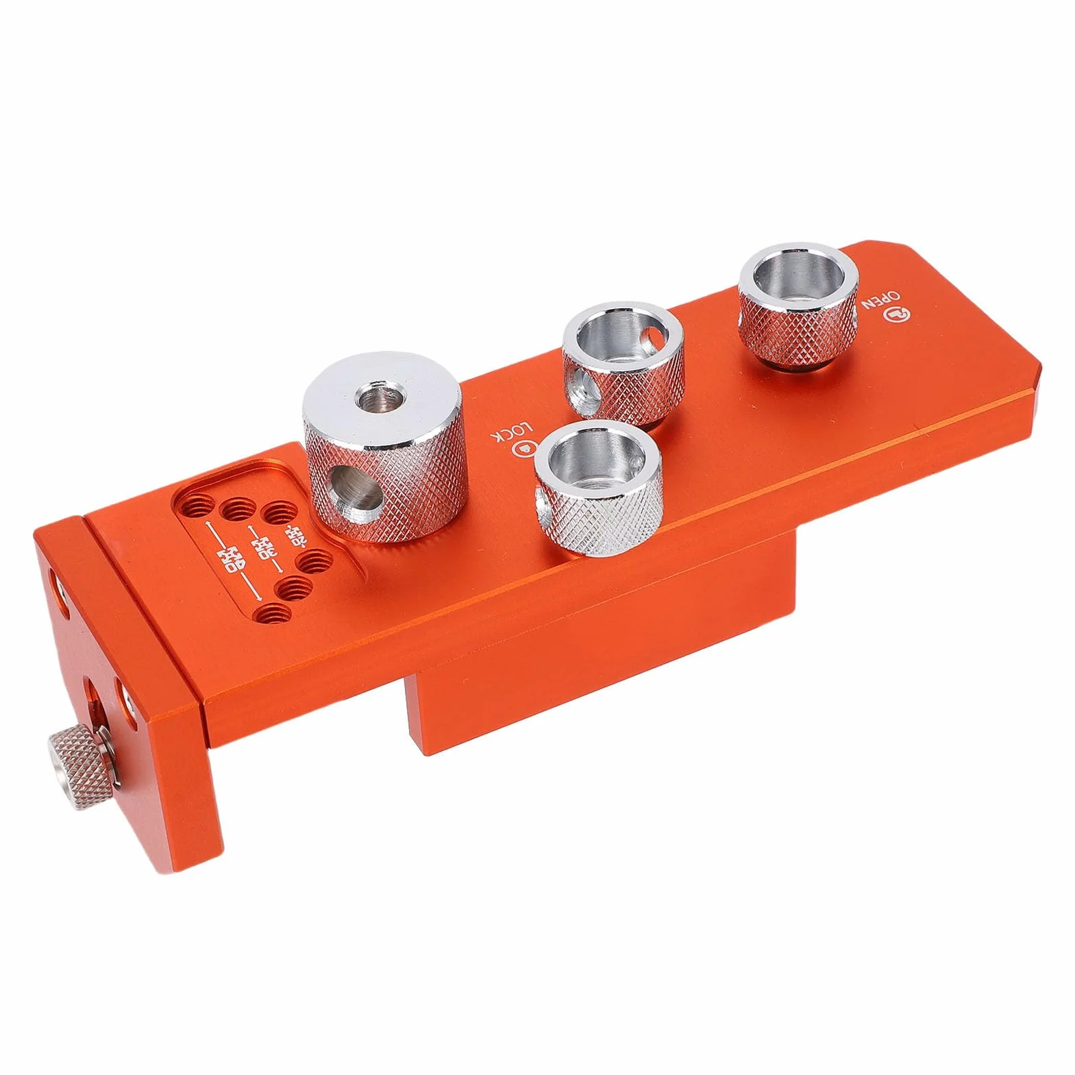Aluminium-Profilbohrer, Bohrlehre aus eloxierter Aluminiumlegierung für Profile der Serien 20, 30 und 40 mit integriertem Lineal zum Bohren und Gewindeschneiden