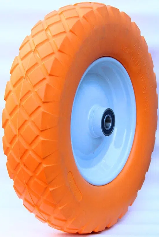 4x Schubkarrenrad Vollgummi PU - Ø12 | Schubkarrenreifen Vollgummireifen Schubkarre Pannensicher 4 00 8 00