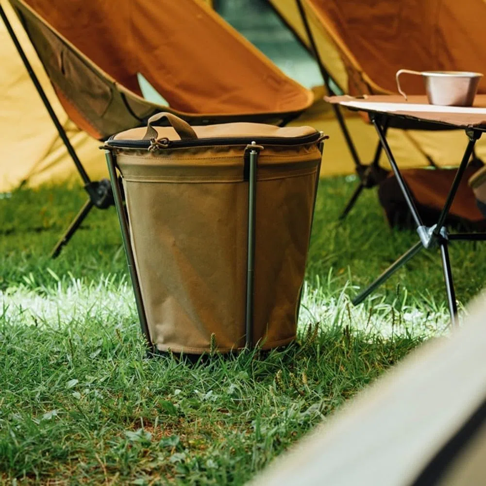 Leichter zusammenklappbarer Camping-Mülleimer, 20 Liter Fassungsvermögen, mit Oxford-Material für Picknick- und Grillabfallsammlung