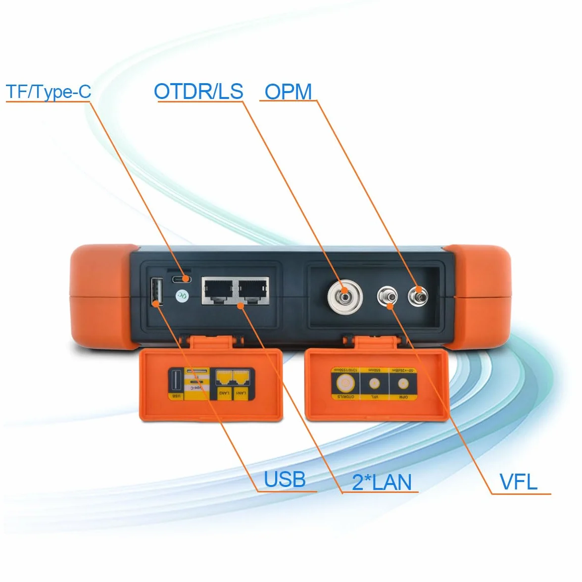 850/1300nm 26/28dB 4in1 MM OTDR +VFL+OPM+OLS 7” Touchscreen 60Km Glasfaser Tester/LWL Tester/Optische Zeitbereichs-Reflektometer mit SC/ST/FC/LC UPC&APC (OTDR62F-M1)