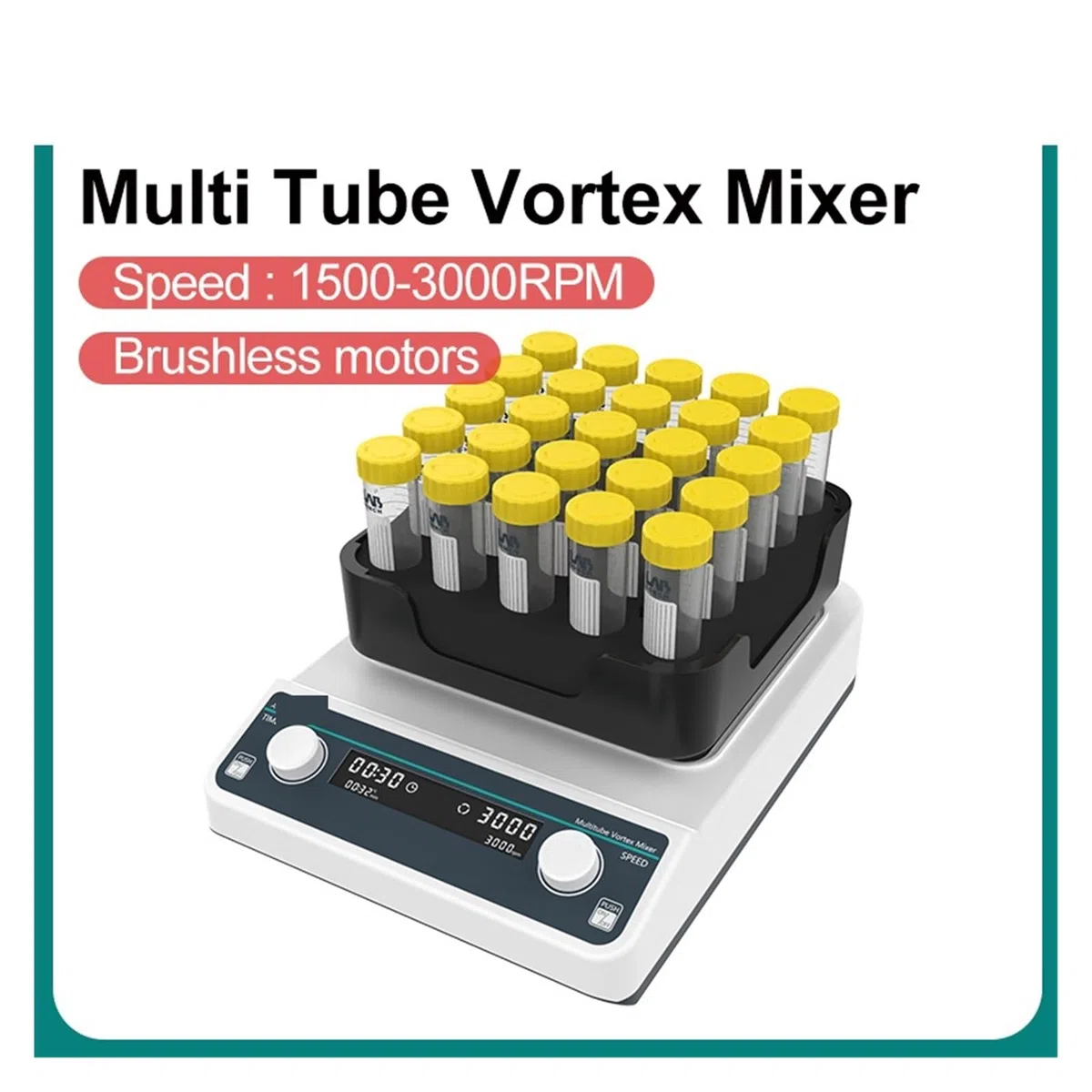 Multi-Tube-Mischer, Multi-Proben-Shaker, Laborausrüstung, 3000 U/min, 1,5/2/5/10/15/50 ml, Zentrifugenröhrchen und Blutröhrchen