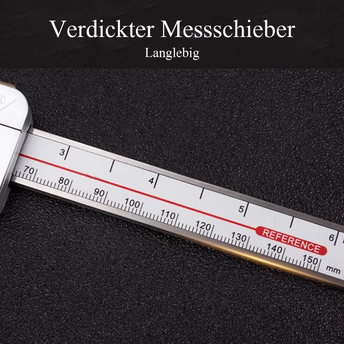 Digitaler Mittelpunkt-Messschieber – Zur Messung von Lochabständen auf gleicher oder versetzter Ebene, 0–150 mm, LCD-Anzeige, Edelstahl (10-150mm)