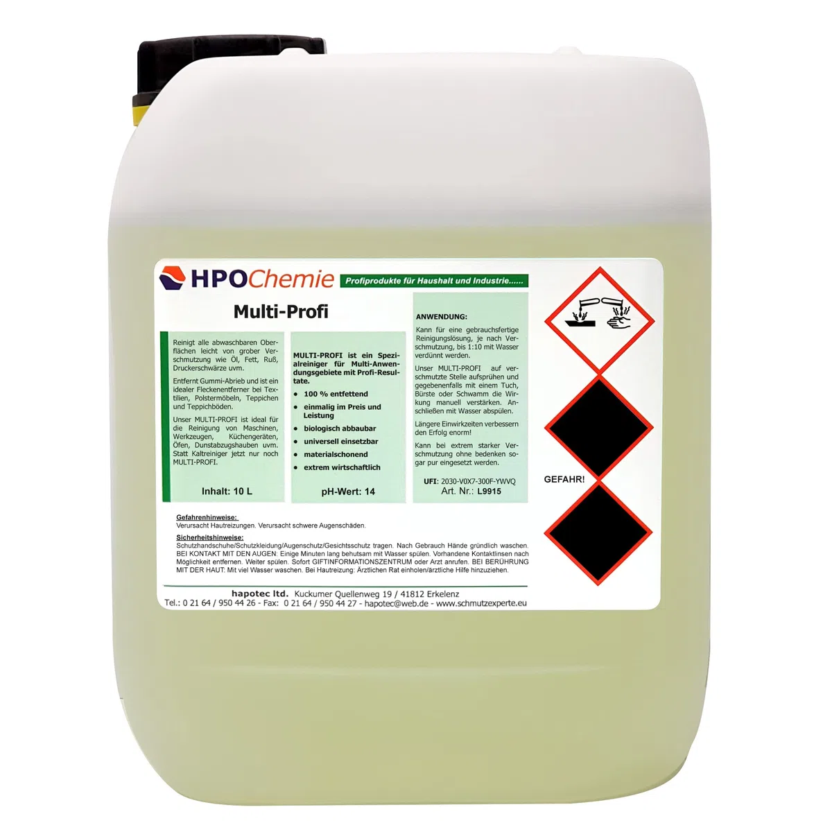 Multi-Profi Hochleistungsspezialreiniger 10ltr.