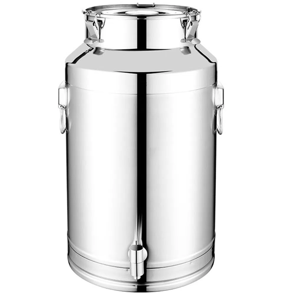 Beve Spender aus Edelstahl mit Wasserhahn – ideal für Milchöl und Saft Sto – auslaufsicheres Design für Zuhause und Par-Gebrauch