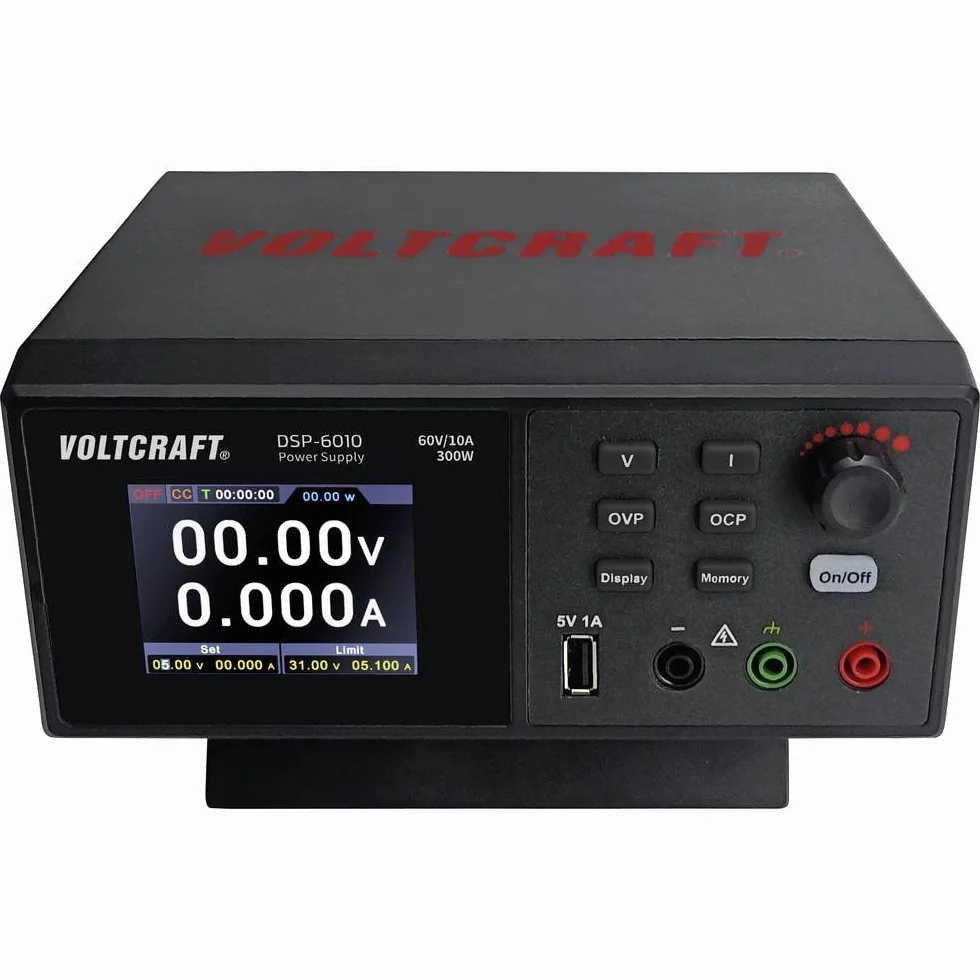 VOLTCRAFT DSP-6010 Labornetzgerät, einstellbar 0-60 V 0-10 A 300 W USB 2.0 Buchse A fernsteuerbar Anzahl Ausgänge 1