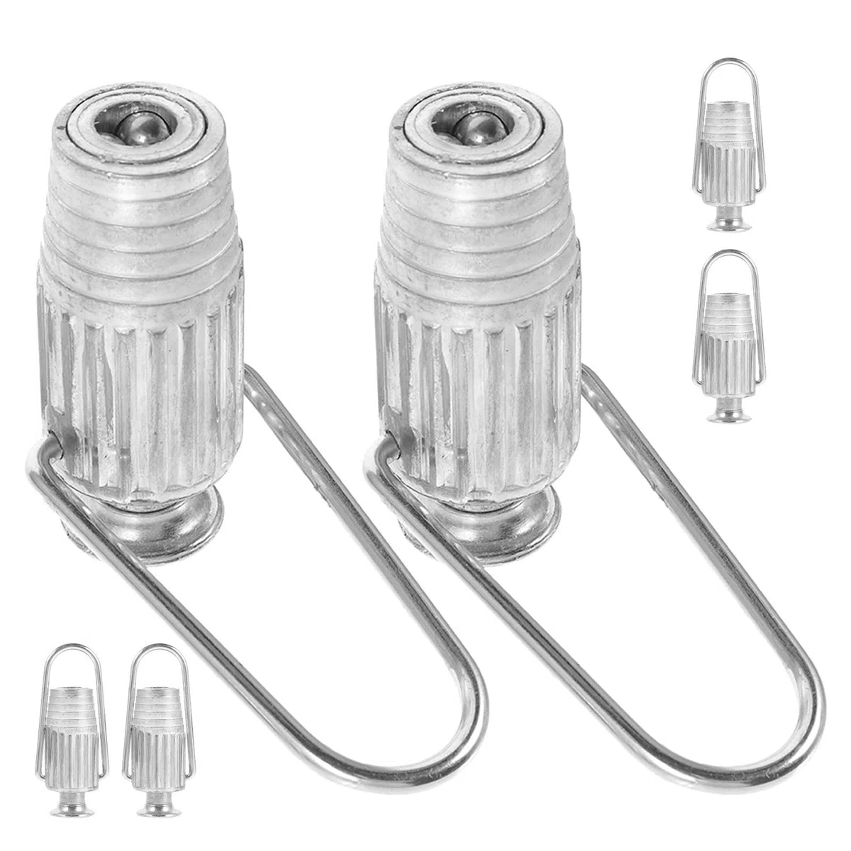 Adorainbow Wäscheleinenspanner Leinenverenger aus Aluminiumlegierung 6 Stück Silber für Draht und Kabel für Balkon und Terrasse