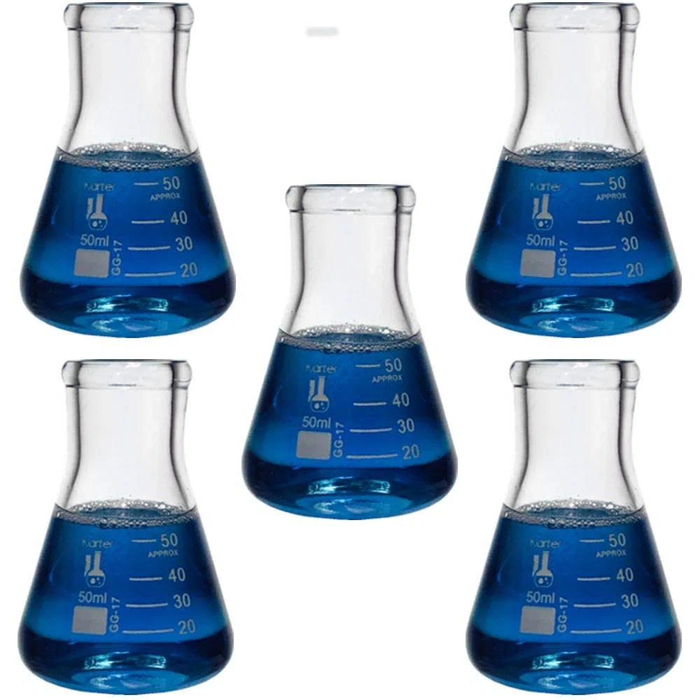 Erlenmeyerkolben Kolben, schmal, 3,3 Borosilikatglas Laborgläser, 50 ml