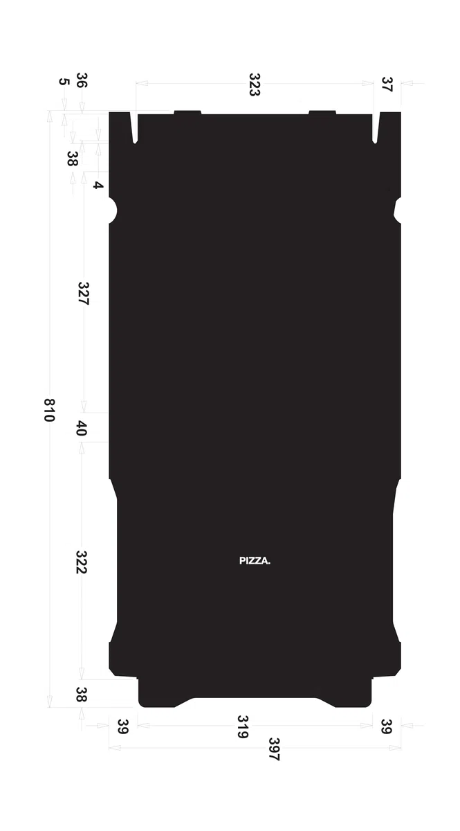 Pizzakarton - Pizzaboxen - Pizzaschachtel - schwarz - 100 Stück - 32x32x4 - edel - "Der Schwarze"