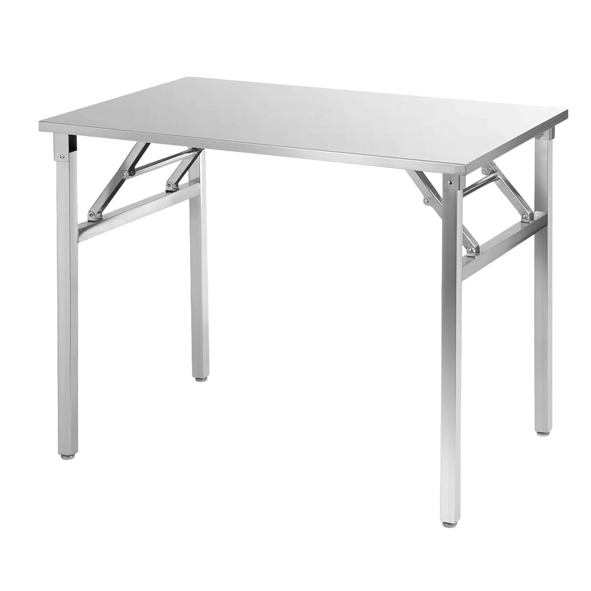 Edelstahl Klappbar Arbeitstisch 120x60cm - Gastronomie Tisch bis 200kg belastbar - Gastro Edelstahltisch Küchentisch - Gastronomietisch klappbar, Klapptisch, Serviertisch - Tisch für Küche