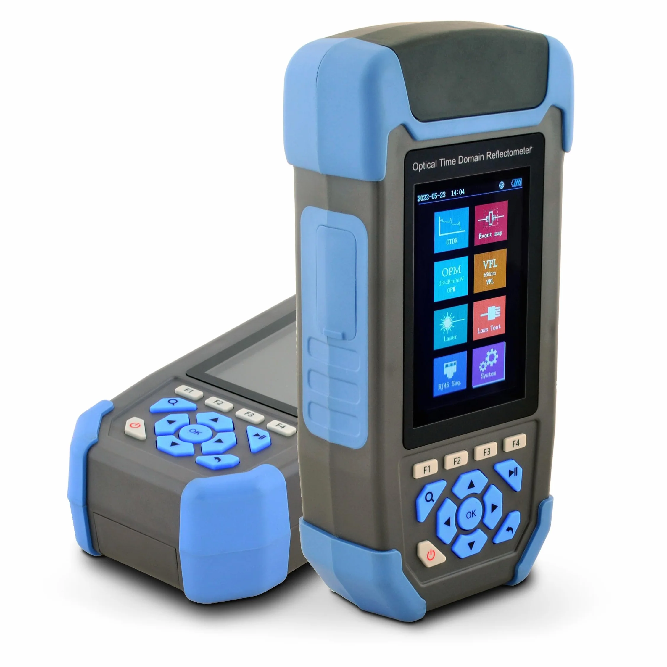 1310/1550nm 24/22dB Tragbares 8in1 OTDR + EreignisKarte+Verlusttest+VFL+OPM+OLS+RJ45-Reihenfolge+Beleuchtung 3,5” Screen LWL Tester mit SC/UPC+FC/UPC+LC/UPC&APC (OTDR42F-T1)