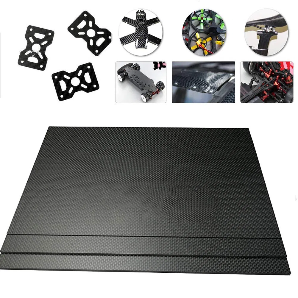 3K Carbonfaserplatten CF- Epoxy Platte HT Carbon Platte/CFK Kohlefaser für Modellbau-400mmx500mm-0.5mm