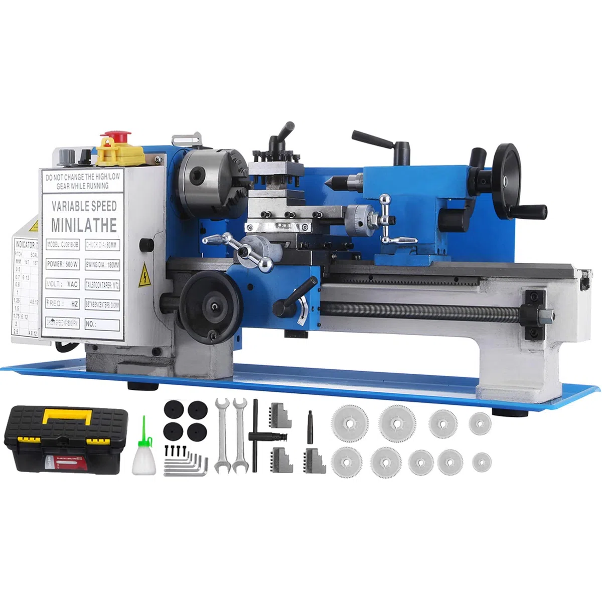 Mophorn Metalldrehmaschinen 7x12 Zoll Drehmaschine Metall Drehmaschine 7x12inch Precision Mini Metal Lathe 2500RPM