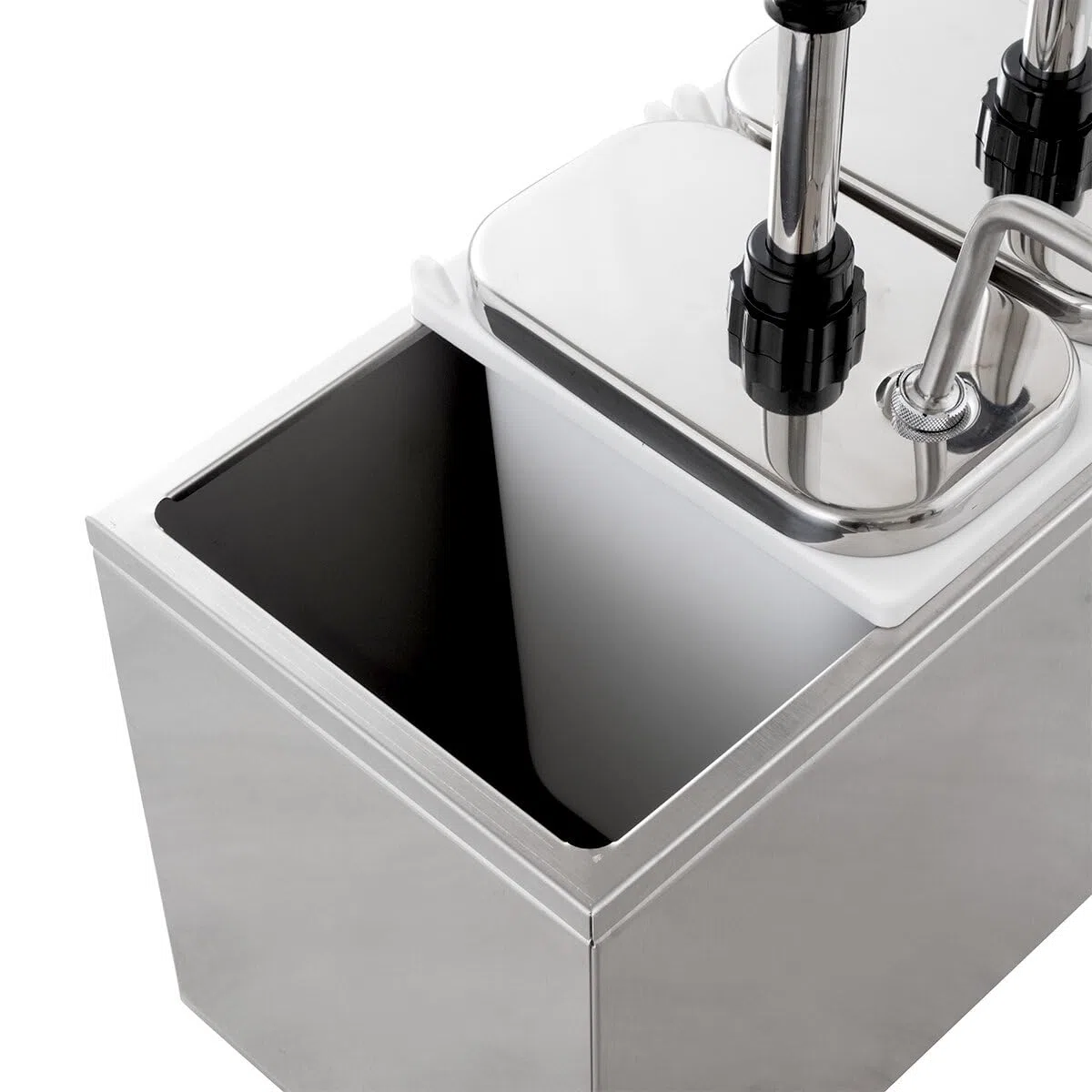 GastroHero Saucenspender 3x 3 Liter – Edelstahl Dosierpumpen & PP-Behälter für Ketchup, Mayonnaise, Dressings & Saucen – robust & hygienisch für Gastronomie, Imbiss & Catering