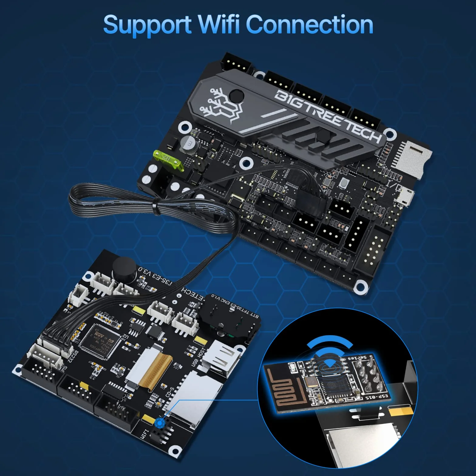 BIGTREETECH SKR Mini E3 V3.0 Steuerplatine + TFT35 E3 V3.0.1 Touchscreen Display 32-Bit Silent Board integriert mit TMC2209 UART Stepper Driver kompatibel mit Ender 3/5 Ender 3 Pro/V2 3D Druck ter