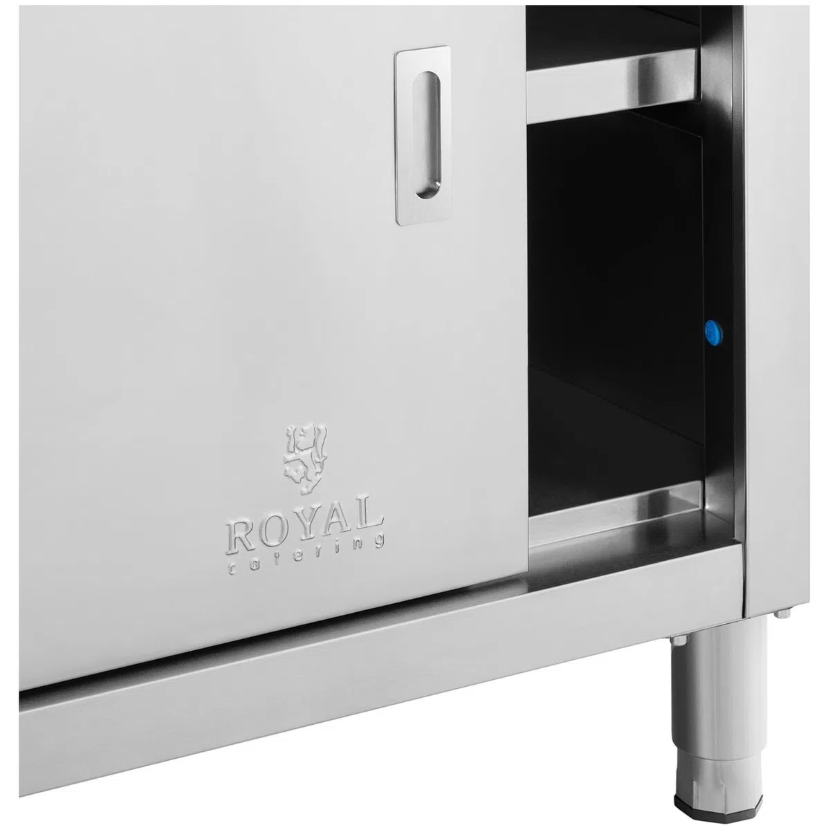 Royal Catering Arbeitsschrank Edelstahl 180 x 70 cm 500 kg Tragkraft Gastro Edelstahlschrank