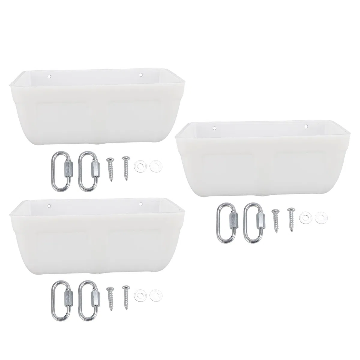 KIMISS Hängender Geflügel-Futtertrog für Hühner, Langlebiges Kunststoffdesign für den Einsatz auf Dem Bauernhof – Platzsparende Lösung mit Großem Fassungsvermögen (White)