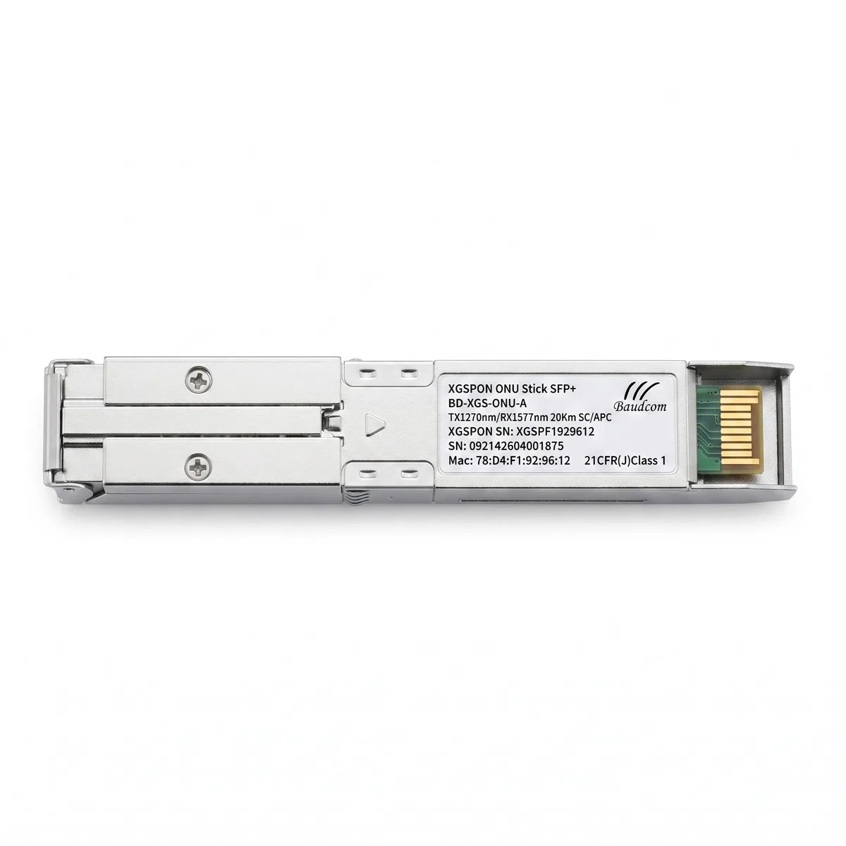 XGSPON ONU Stick SFP+ Transceiver, 10G symmetrisches Glasfaser-Gateway-Modul, langlebige Metallhalterung, Version 8311, kompatibel mit Huawei/ZTE/Ubiquiti/Mikrotik (SC/APC)