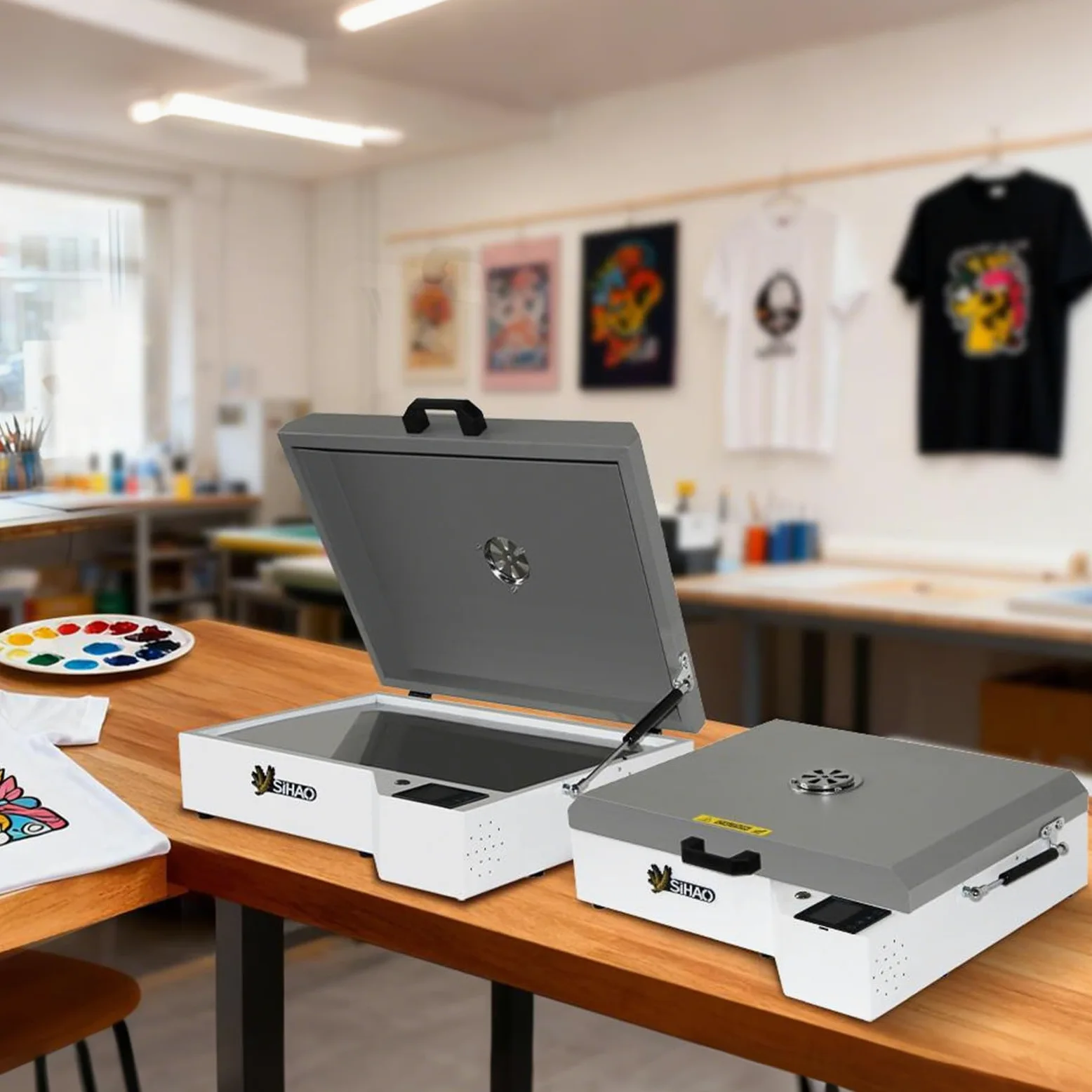 DTF Trockenofen, DTF Drucker Doppelheizung, 0-300°C Temperaturregelung und Zeitfunktion, A3+/A3/A4/A5 DTF Ofentrockner, für den T-Shirt-Hut-Transferdruck