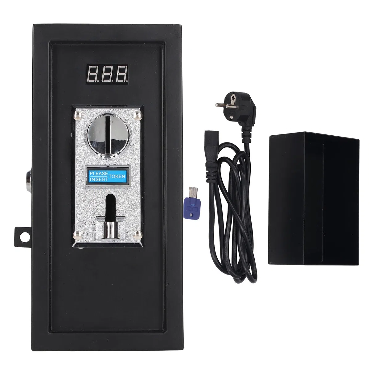 Asixxsix Münz-Timer-Steuerungs-Netzteilkasten, Programmierbarer Münz-Timer-Box-Münzprüfer für Automaten, Waschmaschinen, Massagesessel, Verkaufsautomaten, Elektronische Geräte