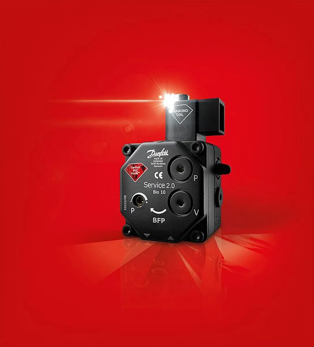 Danfoss Diamond Serie Ölbrennerpumpe Typ BFP 21L3 links, 071N7170 Servicepumpe