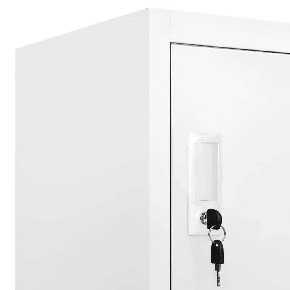 vidaXL Umkleideschrank mit 12 Fächern Lüftungsöffnungen Schließfachschrank Stahlschrank Schrank Wertfachschrank 90x45x180cm Grau Stahl