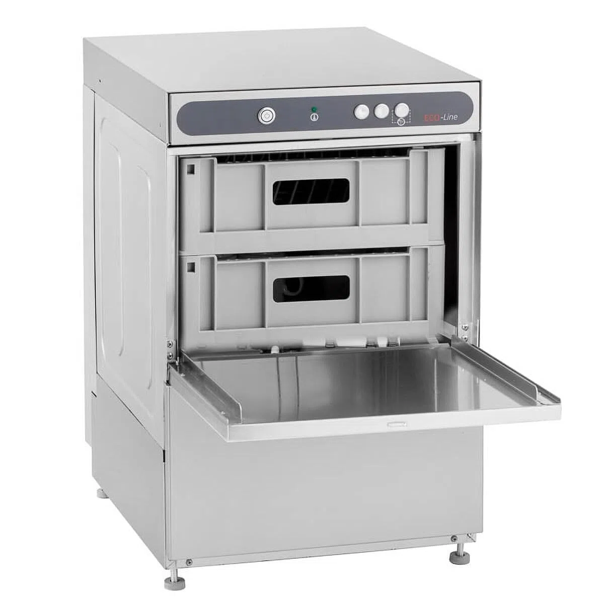 GastroHero ECOLINE-GLSM40S Gläserspülmaschine I Spülmaschine mit Reiniger- und Klarspüldosierer I Korbmaß 40 cm I Gläserspüler für Gastronomie
