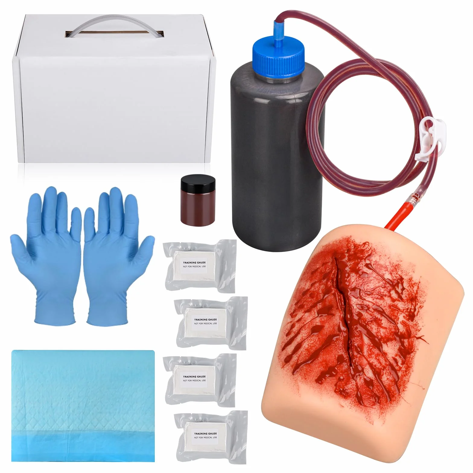 Wundverpackung und Tourniquet Trainer Kit, Blutkontrolle Tourniquet Trainer, Stop The Bleed Training Kit für medizinische Klassen - Koffer