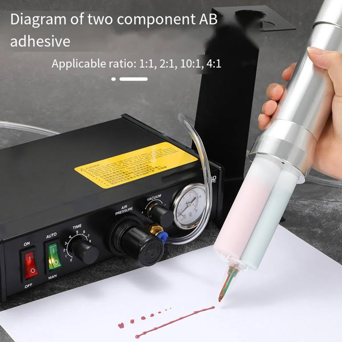 Automatischer Peristaltik-Klebstoffspender, pneumatischer Klebstoffspender, Lötpastenregler mit Dosierstift, Industriewerkzeug