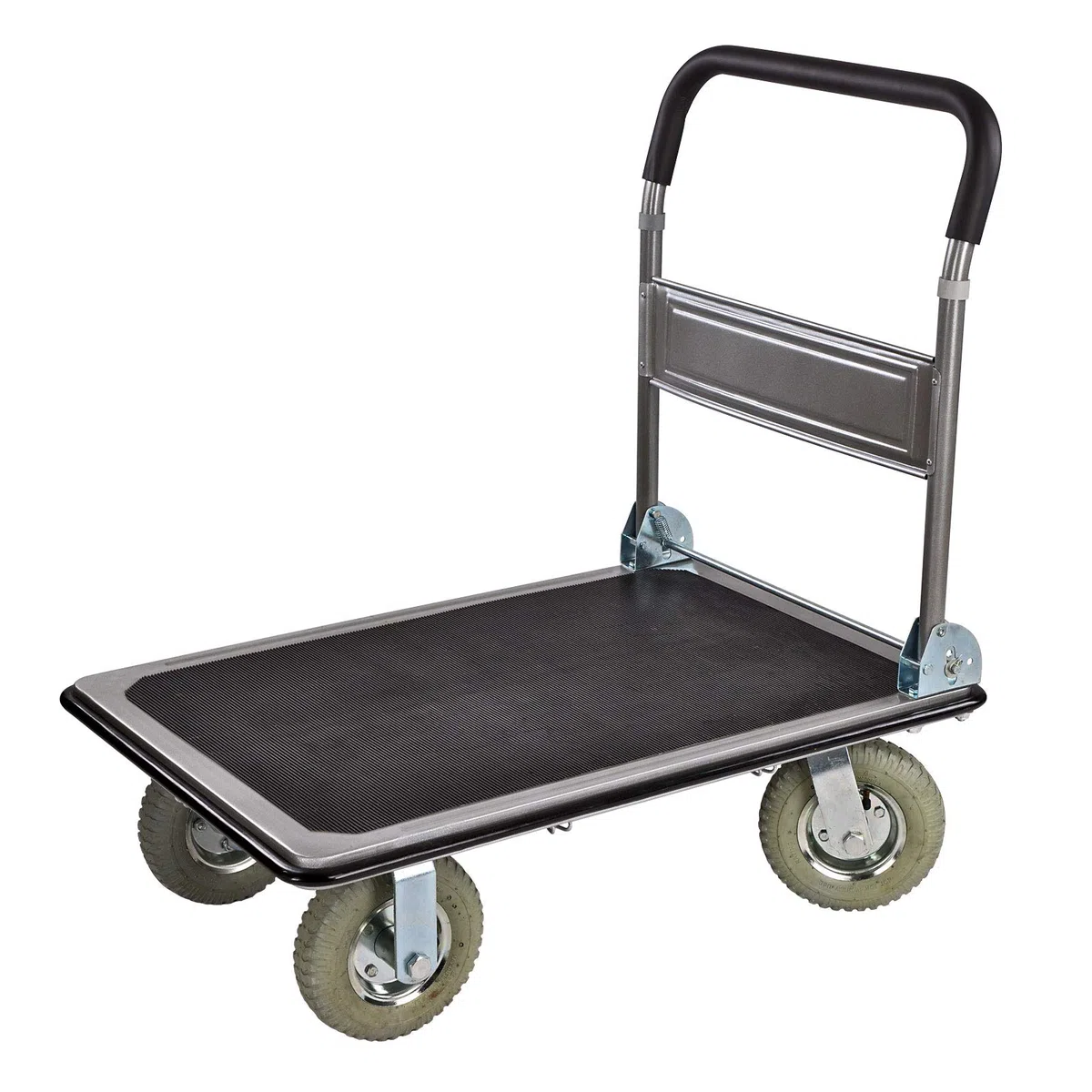 DEMA Plattformwagen XL Transportwagen 300 kg klappbar Luftbereifung | Handwagen, Rollwagen, Schiebewagen, Transportkarre, Lastenwagen, Gerätewagen, Lagerwagen, Plattformkarre, Paketwagen
