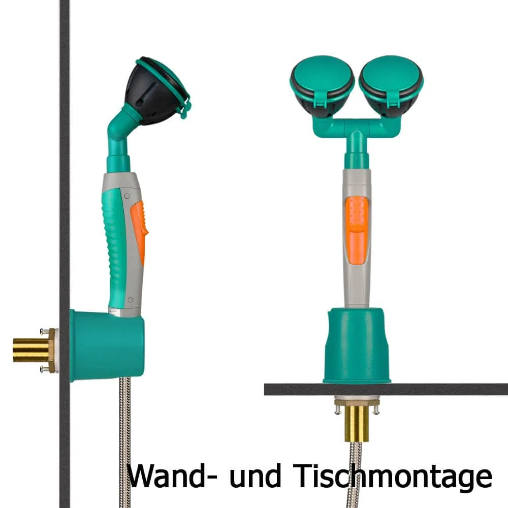 Handaugendusche mit 2 Duschköpfen, bis 14 l/min, Wand- und Tischmontage, Art.-Nr. 610255 | Augenspülung | Augenspülstation | Augenduschstation