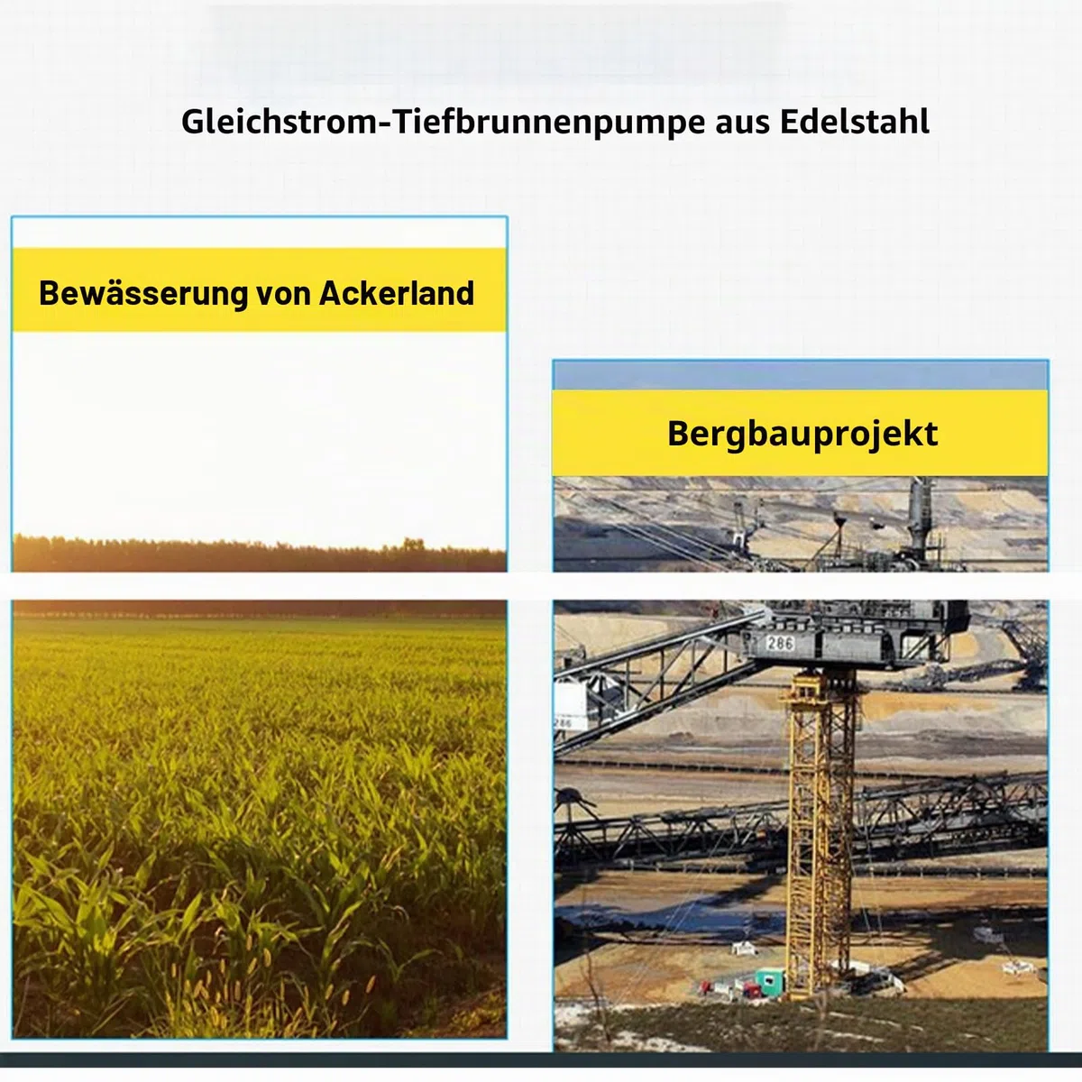DC12V 8A Solare Schrauben-Tiefbrunnen-Tauchpumpe mit Hochförderhöhe für Fischerboote, Fischteiche und landwirtschaftliche Bewässerung