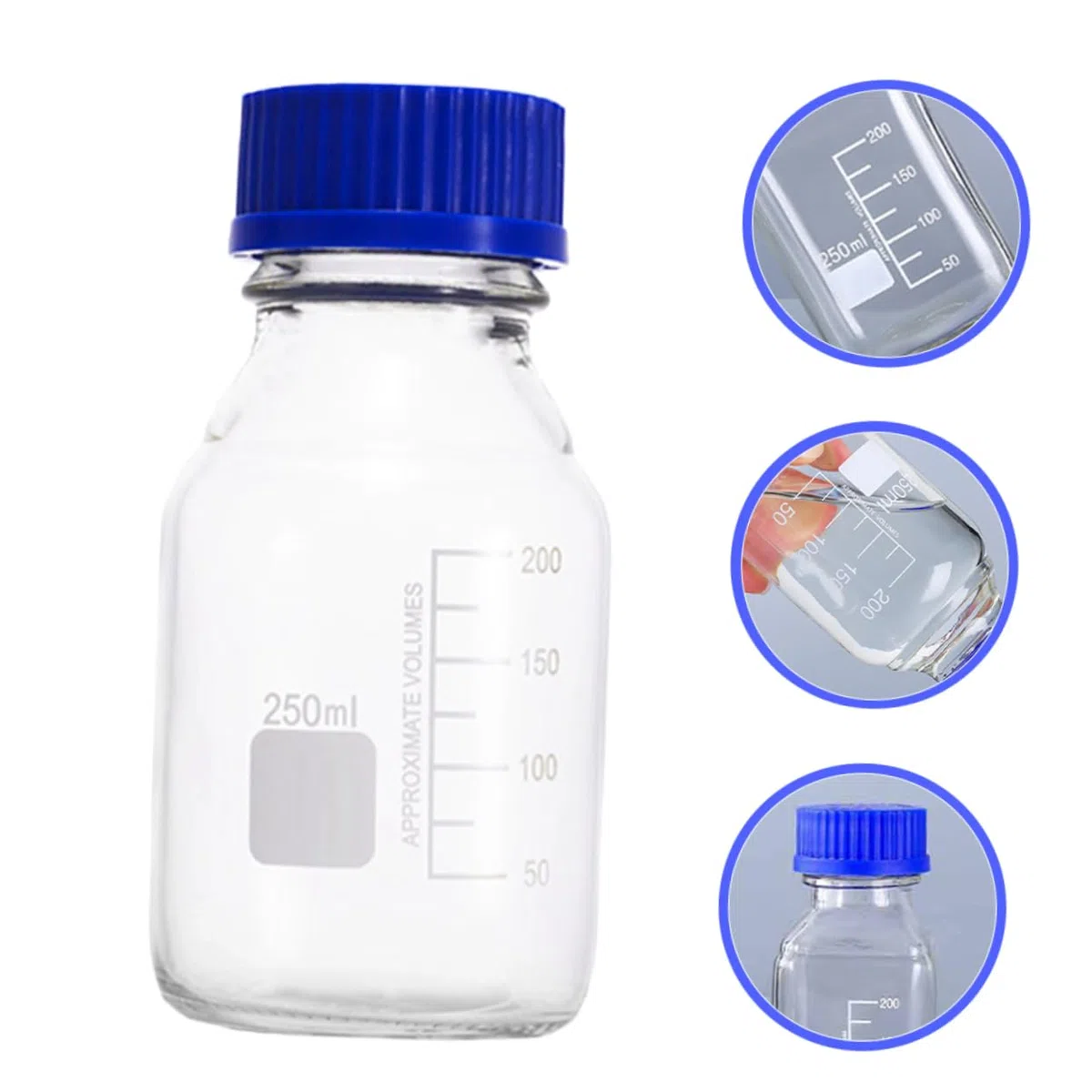 ULTECHNOVO 6 Stk Flasche Mit Chemischen Reagenzien Kleine Fläschchen Probenflaschen Medienflaschen Kleine Probeflasche Flaschen Zur Aufbewahrung Von Medien Glas