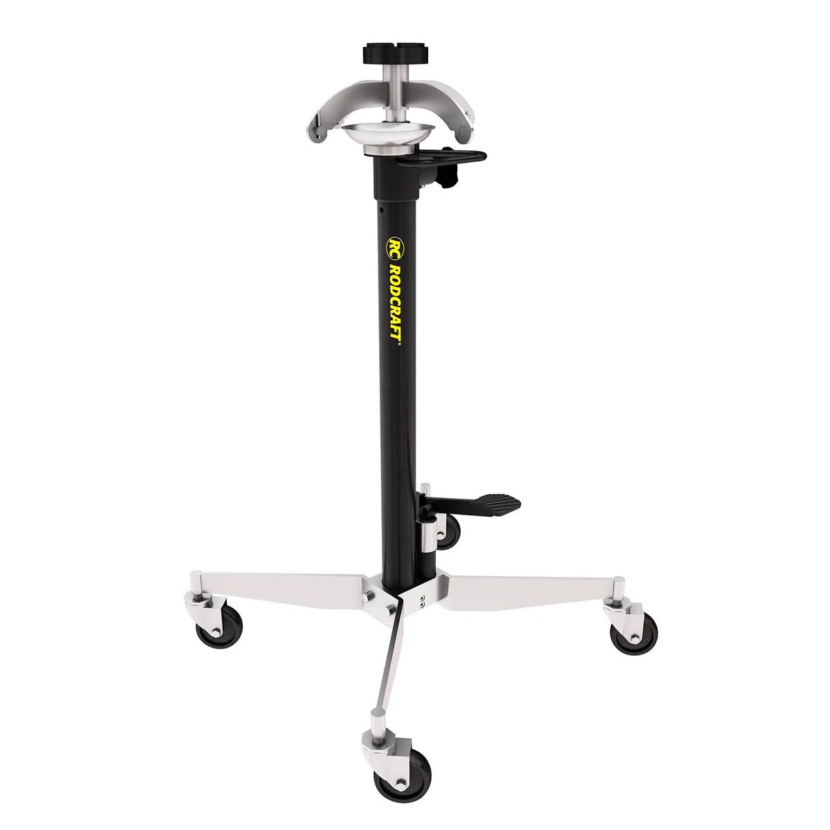 Rodcraft GHN1000 Getriebeheber mit 1000 kg Hubkapazität, Höhe 1,18 m bis max. 2 m, Fusspedal, Doppelkolben, Sicherheitsventil, automatisches langsames Absenken, Gewicht 48,1 kg
