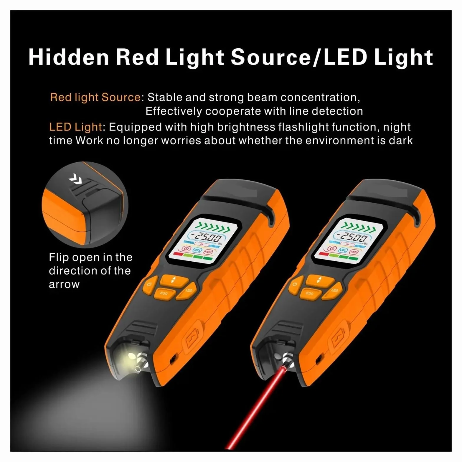Glasfasertester One Step Electric Fiber Optic Identifier Live Fiber Optical Detector Mit Visueller Fehlerortung In 850–1700 Nm SM MM Stabile Lichtdurchlässigkeit