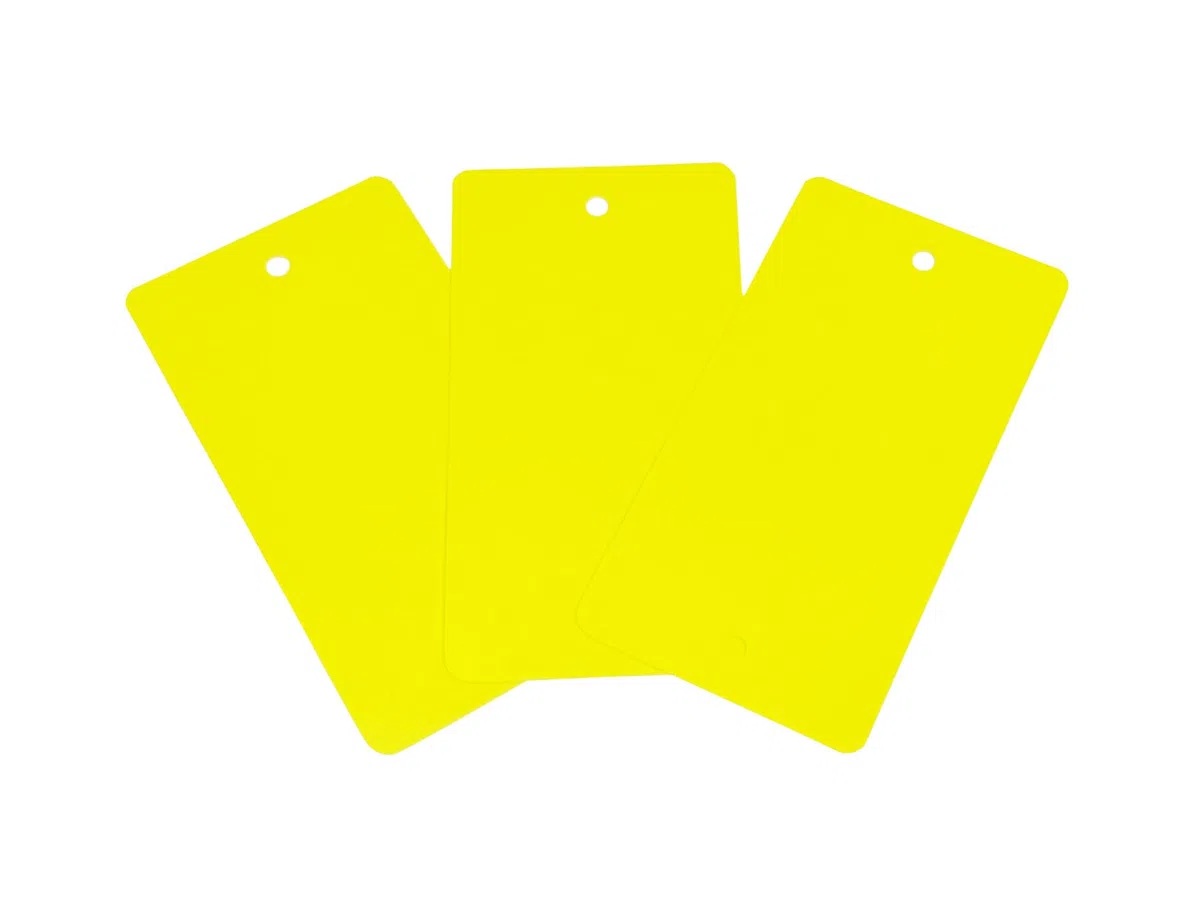 PVC-Etiketten Gelb | 120 mm x 65 mm | 1000 Stück | Strapazierfähige Beschriftungsetiketten für Lager, Logistik und Kennzeichnung