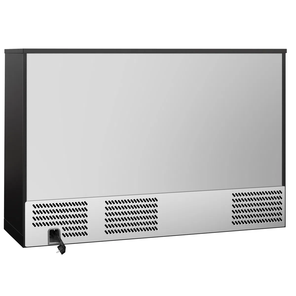GGM Gastro | BKTG320S | Barkühlschrank - 1330mm - 320 Liter - mit 3 Glasflügeltüren - Außen & Innen Schwarz