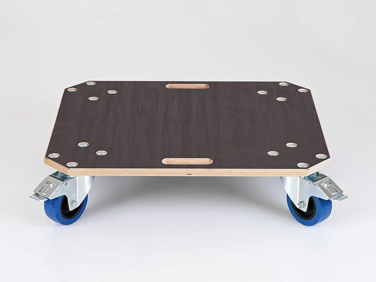 Rollbrett aus Deutschland | 360° drehbare Vollgummi-Rollen | 450 kg Trageleistung | 60x50 cm