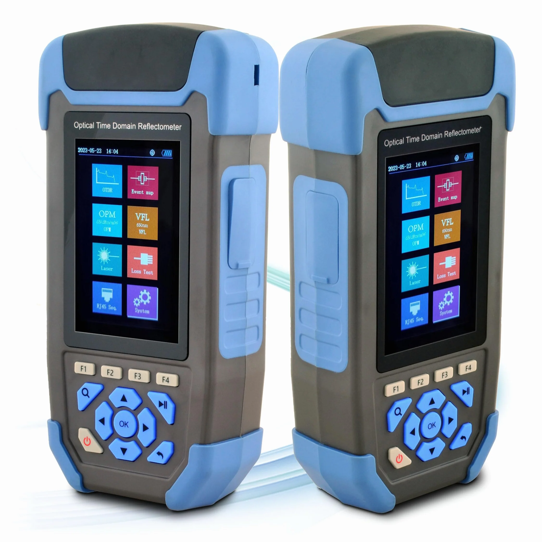 1310/1550nm 24/22dB Tragbares 8in1 OTDR + EreignisKarte+Verlusttest+VFL+OPM+OLS+RJ45-Reihenfolge+Beleuchtung 3,5” Screen LWL Tester mit SC/UPC+FC/UPC+LC/UPC&APC (OTDR42F-T1)