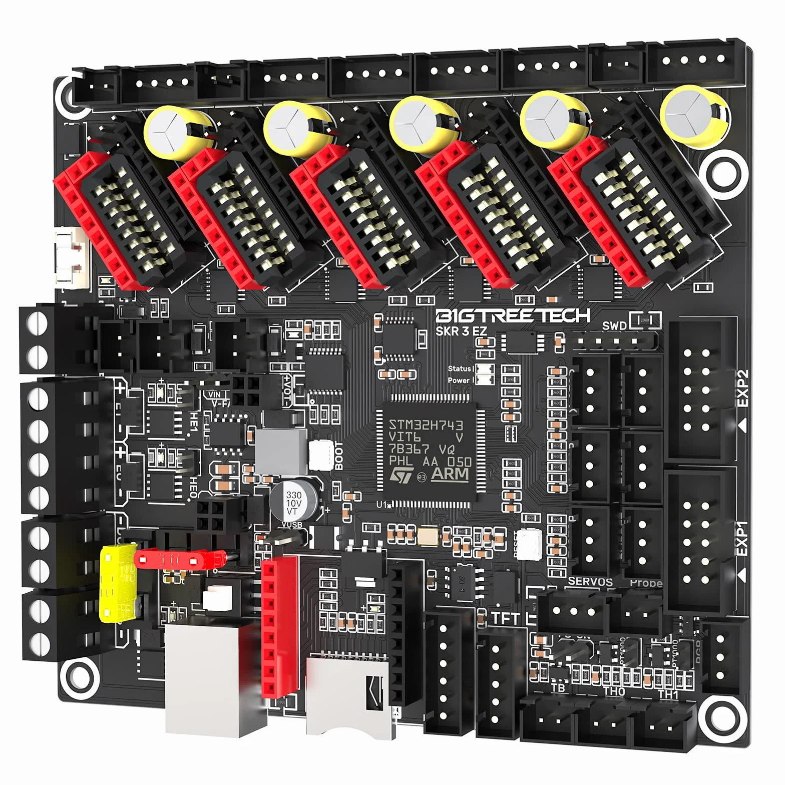 BIGTREETECH SKR 3 EZ Mainboard Silent Motherboard 48 V Hochgeschwindigkeitsdruckunterstützung Marlin & Klipper Firmware Kompatibel mit EZ2209 TMC5160 TMC2209 Treiber für 3D-Drucker-DIY-Steuerplatine