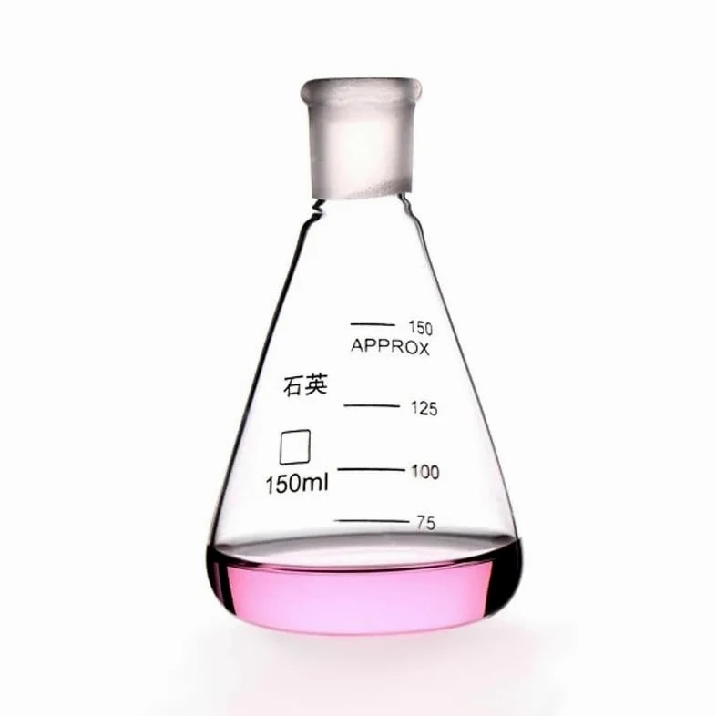 150 ml Quarzglas-Erlenmeyerkolben mit Stopfen – Hochtemperaturbeständige Laborausrüstung