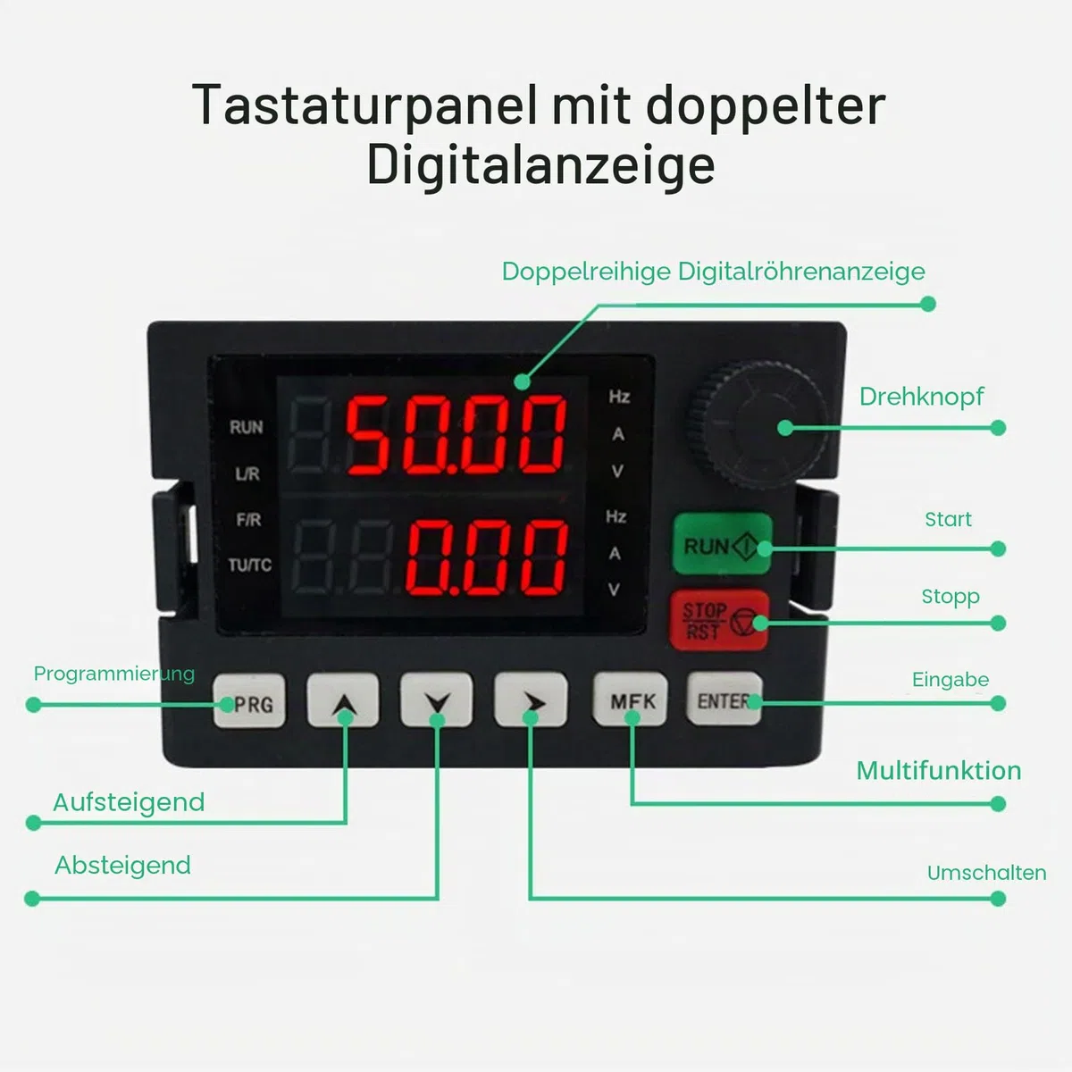 SAKO Variabler Frequenzumrichter 7,5 KW Universeller 3-Phasen-Motorwechselrichter Effizienter Vektorwechselrichter Präzise Motorsteuerung AC 3PH 380 V