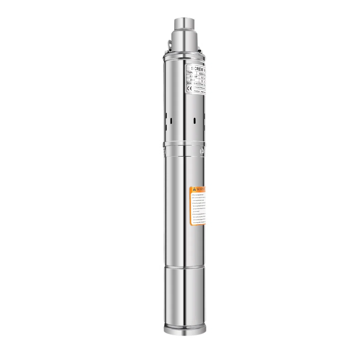 Tiefbrunnenpumpe 3 Zoll 250W Edelstahl Tauchpumpe 1600 L/h max. 80m Förderhöhe 220V mit 20m Kabel für Brunnen, Bewässerung, Wasserversorgung, Wohnmobil (3 Zoll, 250W)