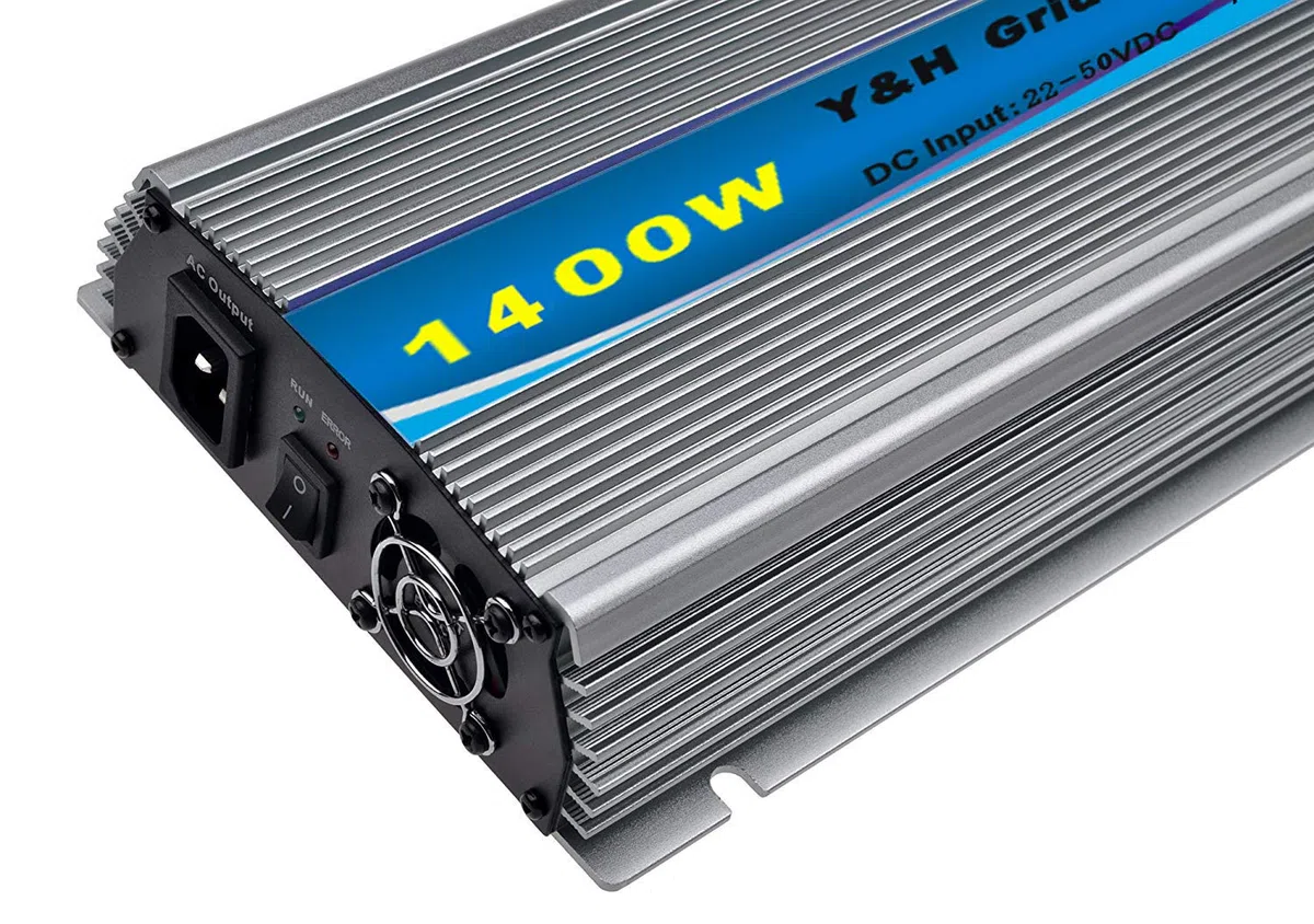 Y&H 1400W Grid Tie Inverter Wechselrichter stapelbar MPPT Reine Sinuswelle DC30-45V Solareingang für 24V 30V 36V PV Solarpanel.AC190V-260V Ausgang Reine Sinus Strom-Netz-gebunden