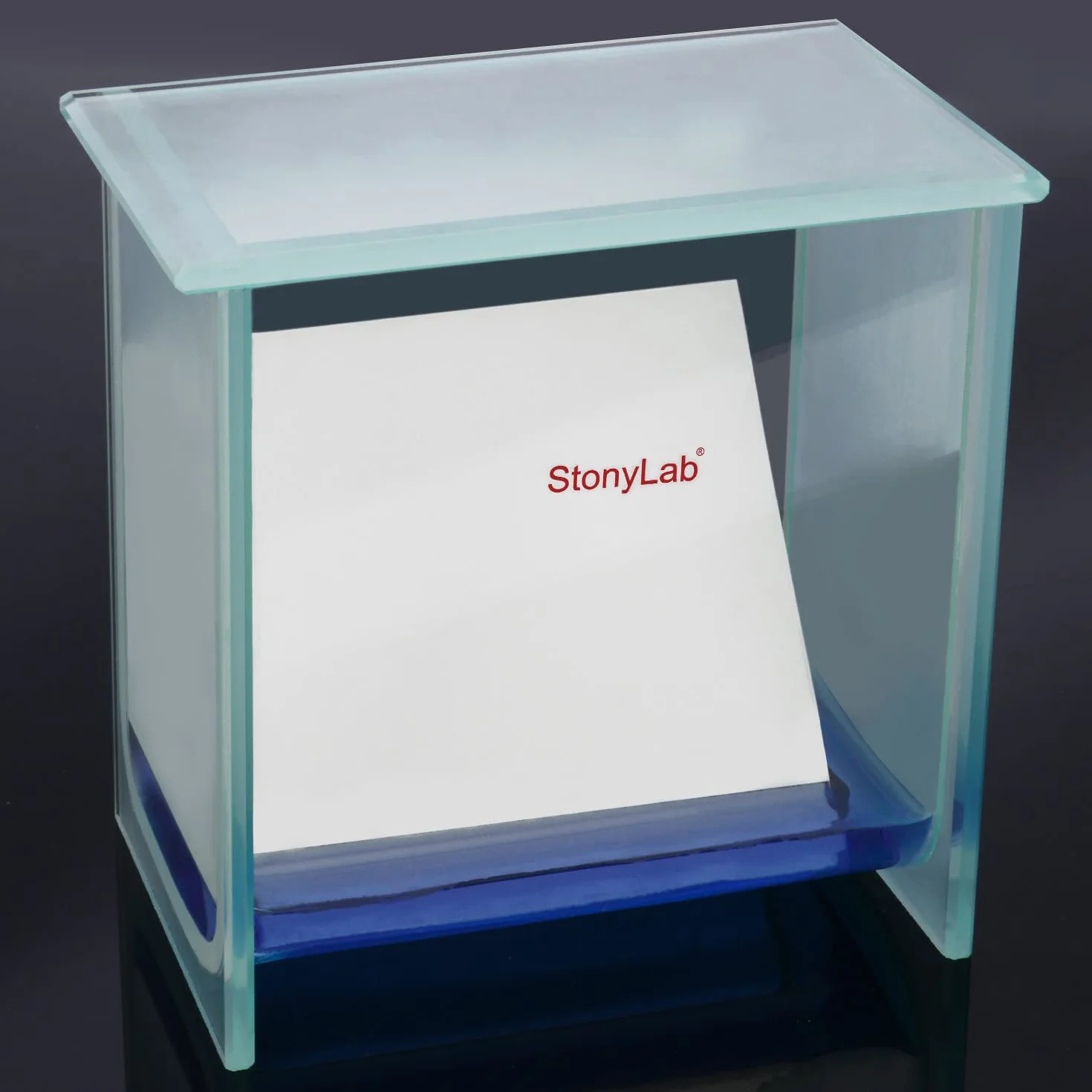 stonylab TLC Entwicklungstank, Schwere Borosilikatglas Quadratische Chromatographie TLC Entwicklungskammer mit Deckel für Laborforschung, 100 x 100 mm
