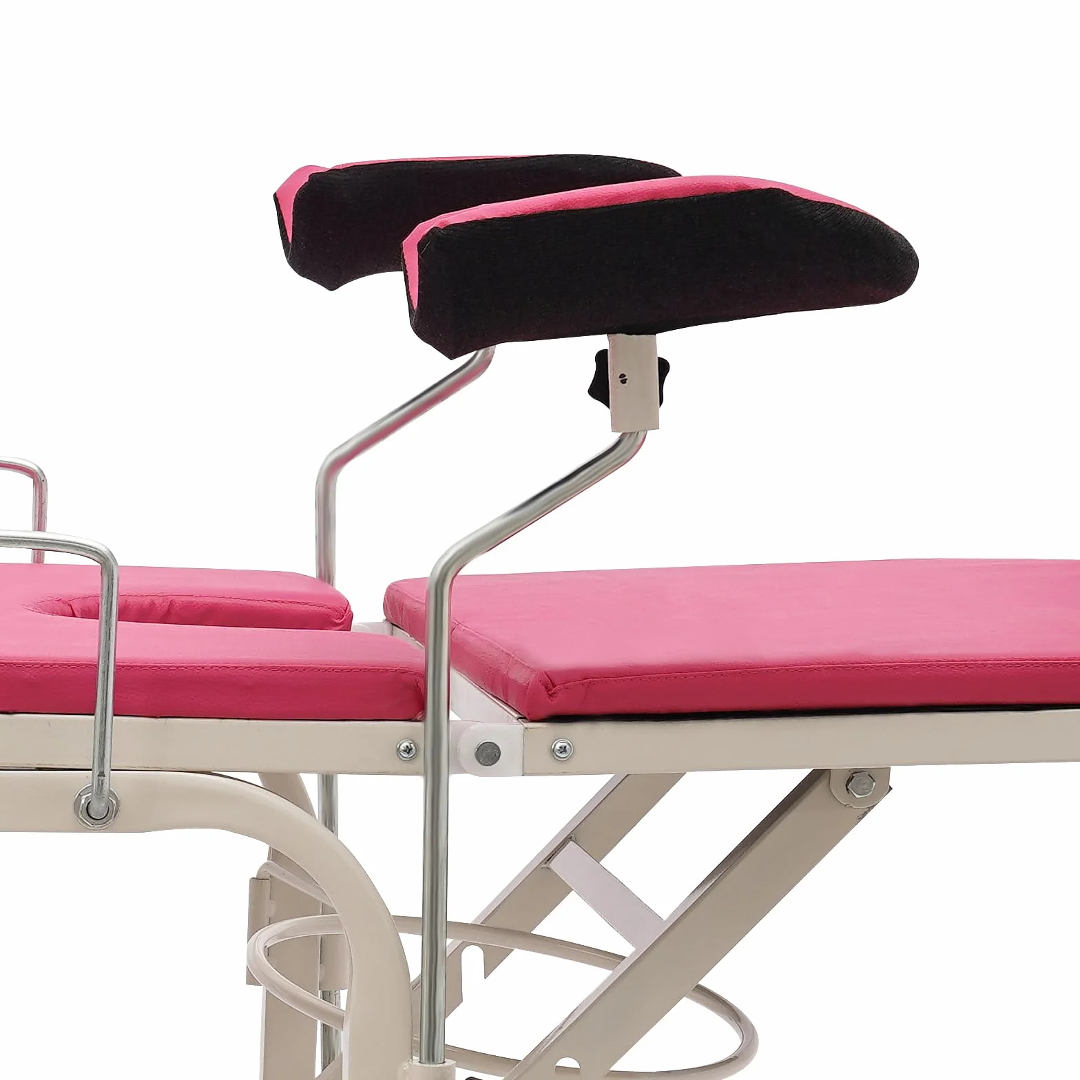 Gynäkologischer Stuhl, Klappbar Untersuchungstisch Gynstuhl Verstellbarer Rücken und Beine, Tragfähigkeit 150Kg, Kreißsaalstuhl für Untersuchung, Diagnose, Chirurgie (Rosa)