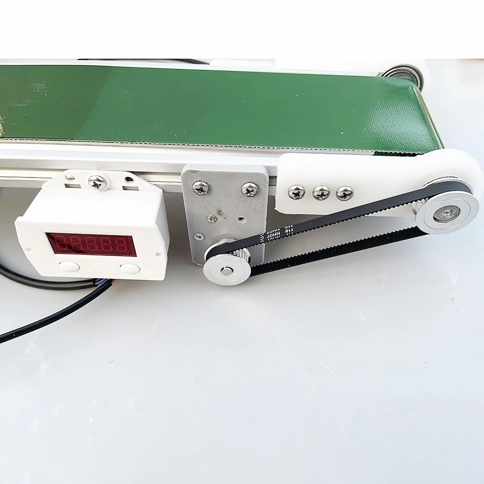 Desktop-Förderband, kleine Förderband-Ladespur mit automatischem Zähler, einstellbare Geschwindigkeit (70 cm)