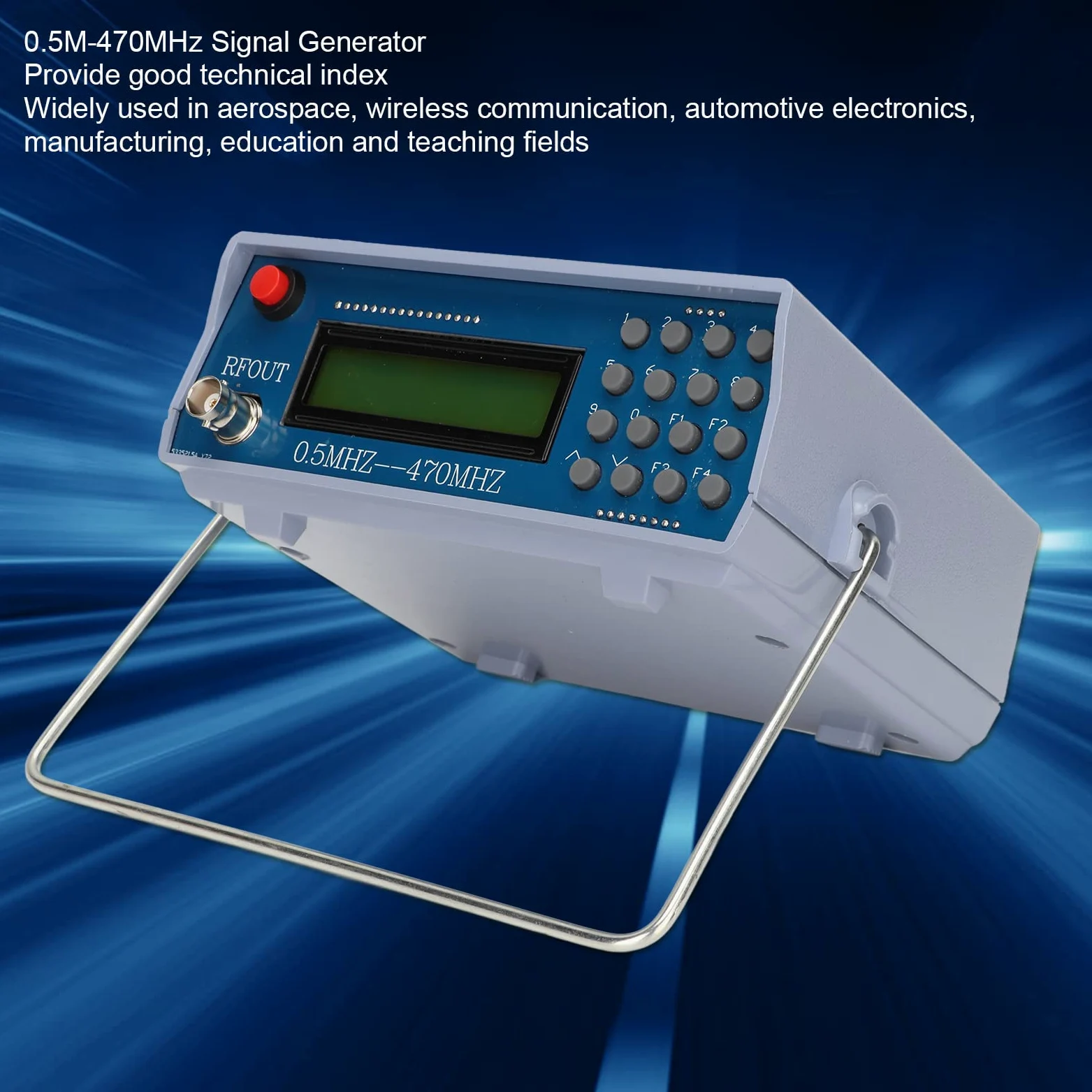 0,5 MHz Bis 470MHz Signal Generator, FM Radio Intercom Signal Generator Zähler, -70 Bis 132dB Frequenz Messer Tester für Luftfahrt/drahtlose Kommunikation/Fertigung