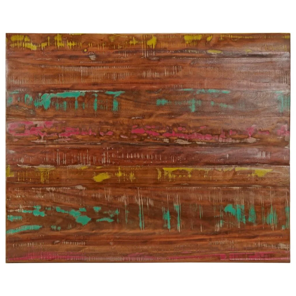 vidaXL Tischplatte, Holzplatte Rechteckig, Massivholzplatte für Tisch Esstisch Couchtisch, Ersatztischplatte, 90x80x2,5cm Altholz Massiv
