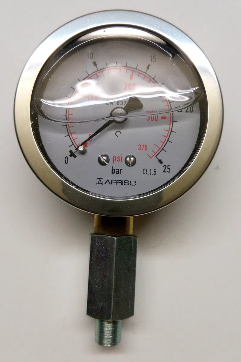 Afriso Manometer Glyzerin 1/8" Ø63 mm 0-25 bar (Edelstahl)