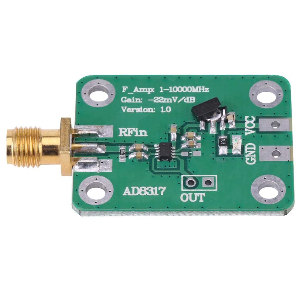 Yosoo Health Gear Logarithmischer Detektor, RF Logarithmischer Detektor HF-Signal Leistungserkennung HF-Leistungsmesser AD8317 Hochfrequenz-Logarithmischer Detektor